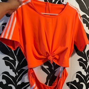 Ivy park addidas swim suit. One piece  color: bright orange